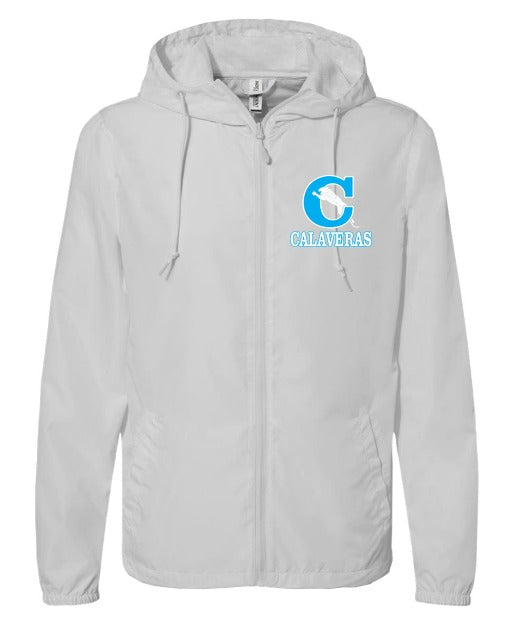 Calaveras Elementary Adult Light Weight Windbreaker Zip Jacket front