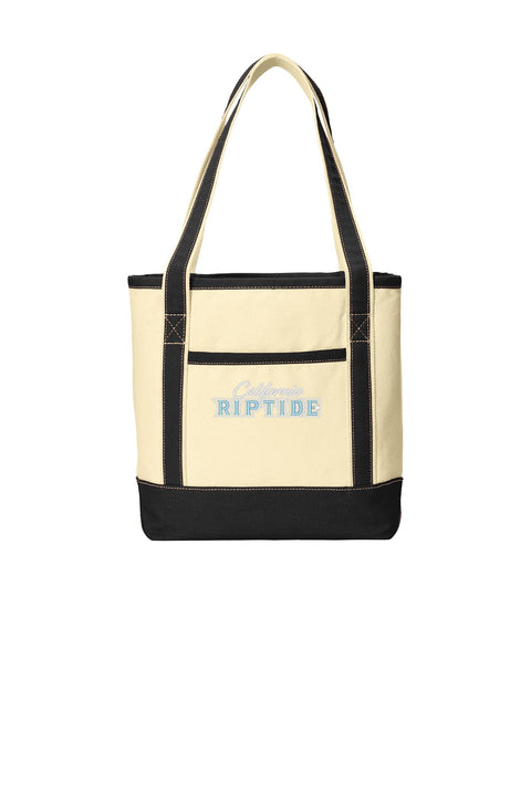 Riptide Softball Medium Cotton Canvas Tote front