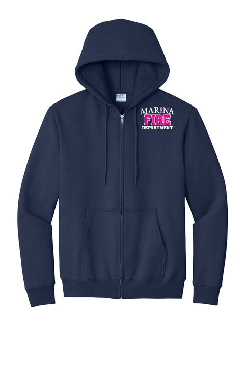 Breast Cancer Awareness Full Zip front
