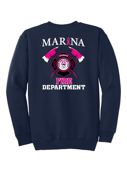 Breast Cancer Awareness Crewneck Sweatshirt back