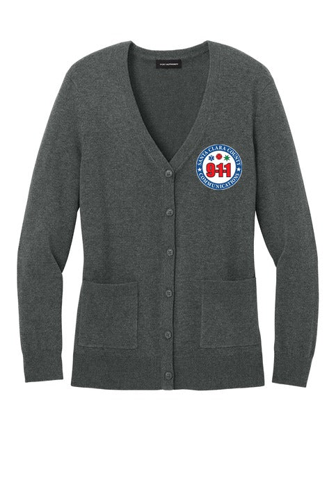 911 Women's Easy Care Button-up Cardigan Sweater front