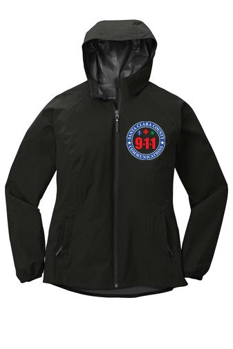 911 Tone On Tone Ladies Essential Rain Jacket front
