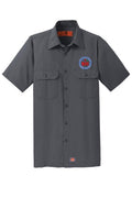 Tone on Tone Embroidered Short Sleeve Solid Ripstop Shirt front