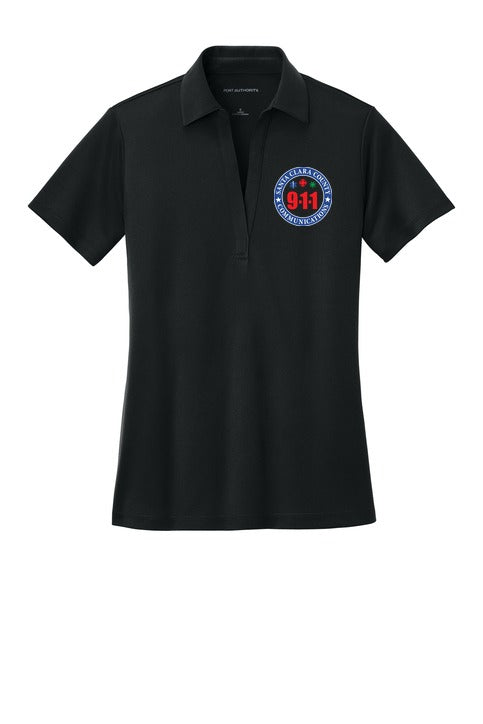 911 Tone On Tone Embroidered Ladies Silk Touch Performance Polo front