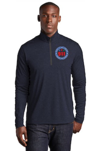 911 Tone On Tone Embroidered Men's 1/4-zip Pullover front