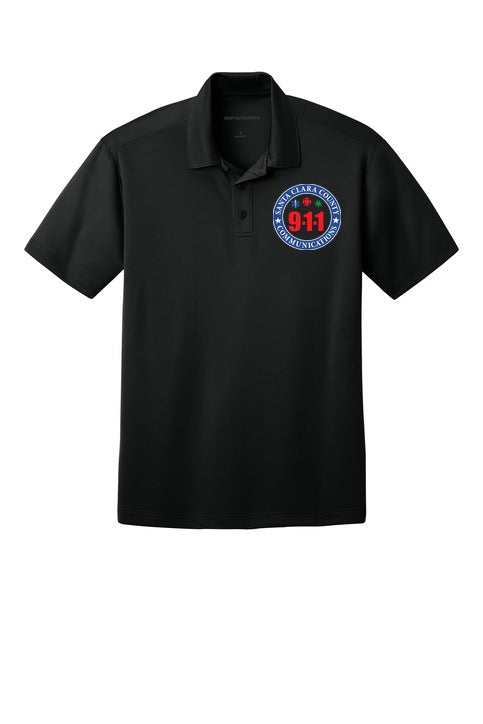 911 Tone On Tone Embroidered Silk Touch Performance Polo front