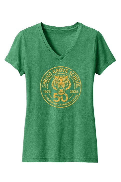 Spring Grove School Women's Perfect Blend Cvc V-neck Tee front