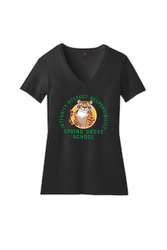 Spring Grove School Women's Perfect Blend Cvc V-neck Tee front