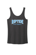 Riptide Softball Port & Co Women's Beach Wash Garment-dyed Tank front