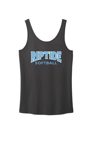 Riptide Softball Port & Co Women's Beach Wash Garment-dyed Tank front