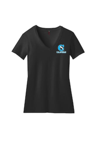 Calaveras Elementary Women's Perfect Blend Cvc V-neck Tee front