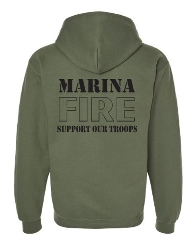 Marina Fire Full-zip Hooded Sweatshirt back
